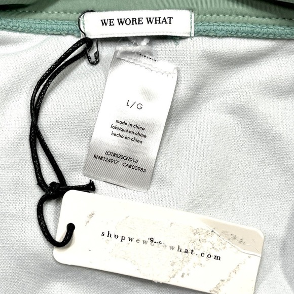 WeWoreWhat NWT Annie Sage Green Hipster Bikini Swim Bottoms Large - Picture 6 of 9